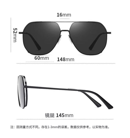 Aviator Sunglasses for Men, Anti-Uv Polarized Sunglasses for Driving, Men's Driving Glasses