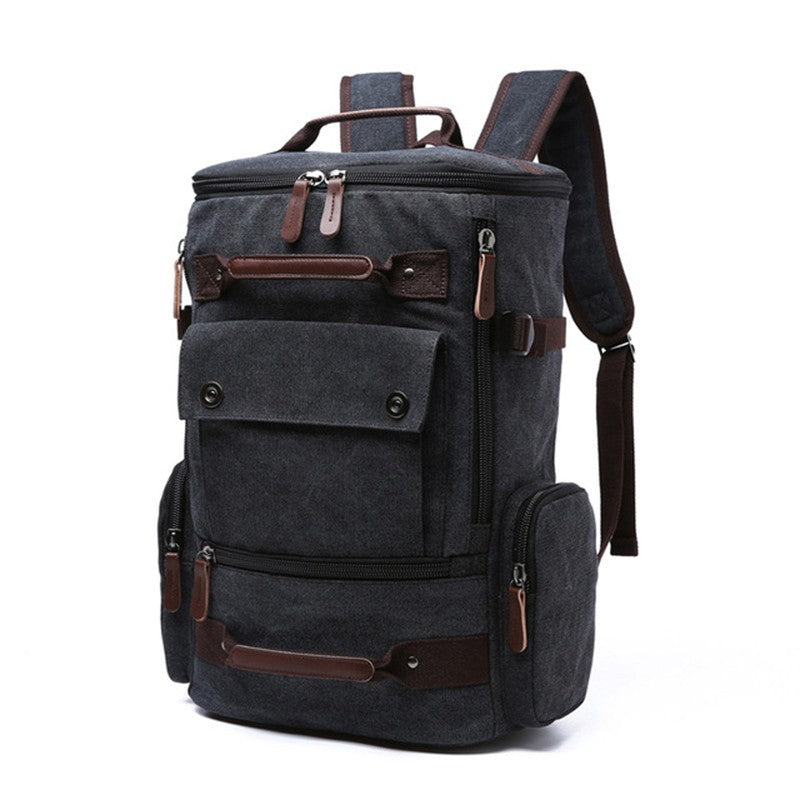 Mochila Masculina Vintage Lona Mochila Escolar Masculina Bolsas de Viagem Mochila de Grande Capacidade Mochila para Laptop Bolsa de Alta Qualidade