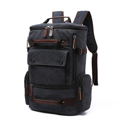 Mochila Masculina Vintage Lona Mochila Escolar Masculina Bolsas de Viagem Mochila de Grande Capacidade Mochila para Laptop Bolsa de Alta Qualidade
