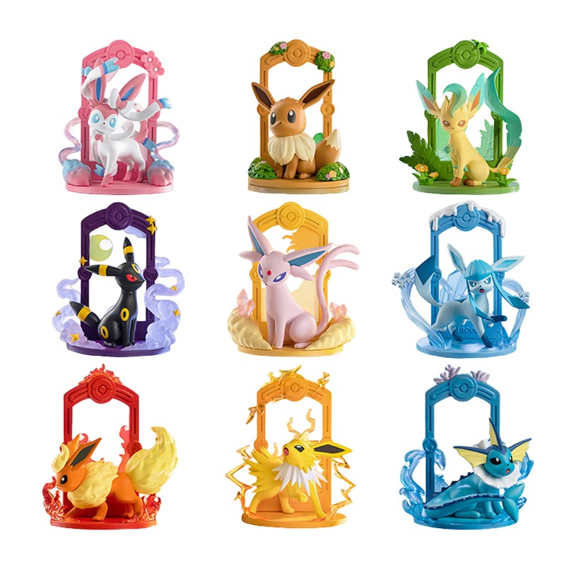 9 Figuras de Pokémon Eeveelution Espeon Sylveon Glaceon Leafeon Vaporeon Umbreon Flareon Anime Figure Pocket Monster Brinquedo
