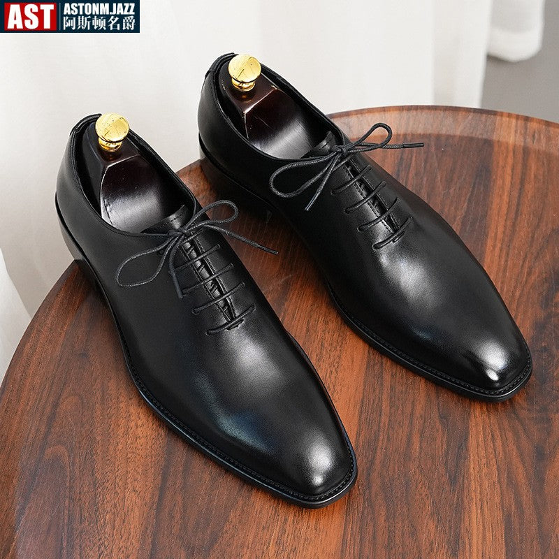Italian Men's Formal Shoes Luxury Genuine Leather Handmade Quality Comfortable Elegant Black Wedding Social Oxfords Shoes Man