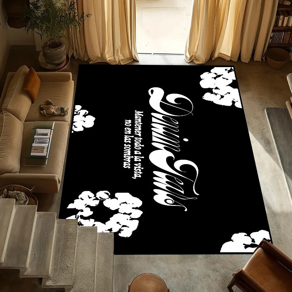 MINISO small T-Tears carpet Anti-Slip Kitchen Bedroom fashion D-Denim Handmade Tufted Rug Luxury Living Room Entrance Decoration