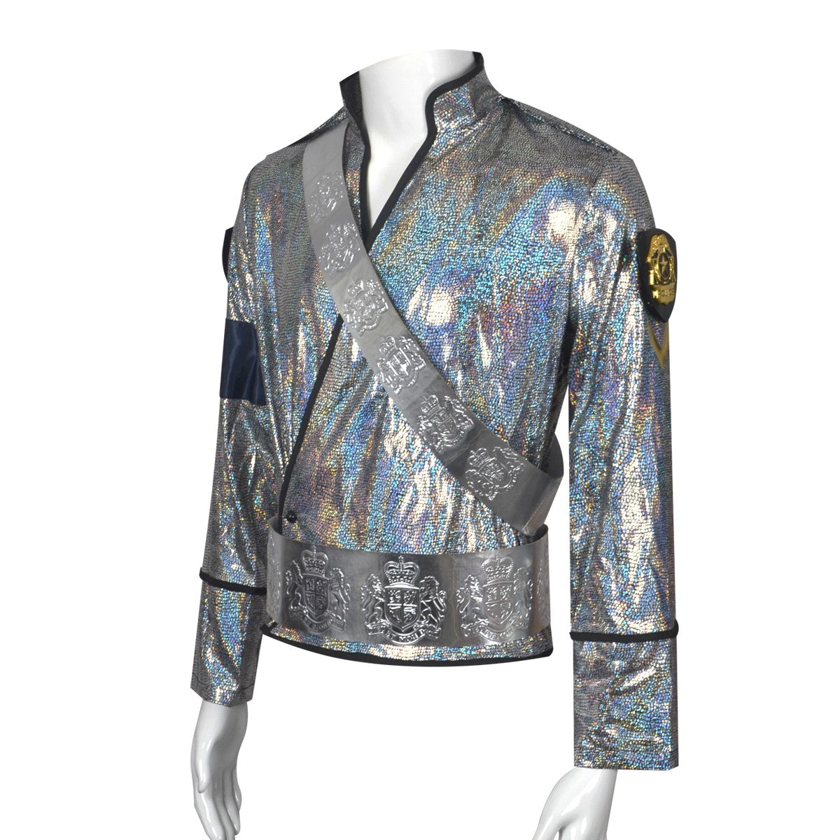 Michael Jackson BAD Bucharest Tour Cosplay Full Set Laser Jacket Belt Handmade Rare Impersonator Stage Costume Halloween