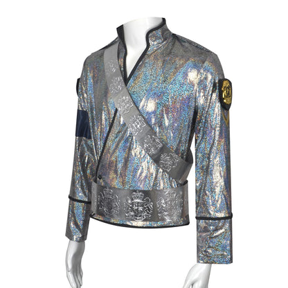 Michael Jackson BAD Bucharest Tour Cosplay Full Set Laser Jacket Belt Handmade Rare Impersonator Stage Costume Halloween