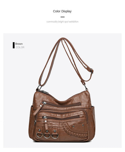 New Arrival Crossbody Shoulder Bag Soft Washed Leather Women's Mini Bag Versatile Handbag