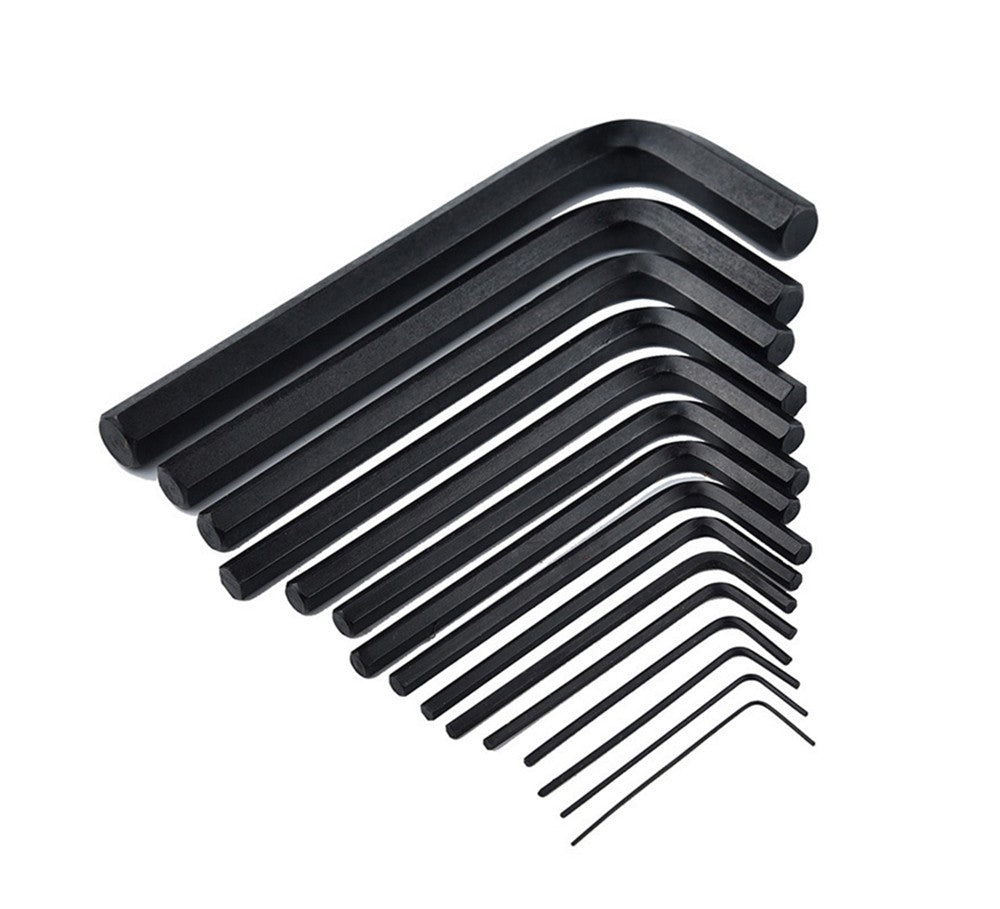 30 Peças Chave Allen Sextavada 0.028"- 3/8" Polegadas & 0.7mm-10mm Tamanho Métrico Aço Cromo-vanádio Chave Ferramenta Braço Longo Conjunto
