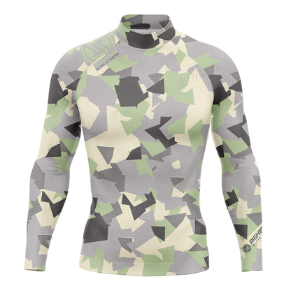 RT Men's Rashguard Surfing Shirt Camo Long Sleeve Lycra Sun Screen Beachwear Surf Sweatshirt UV Protection Swimwear New's