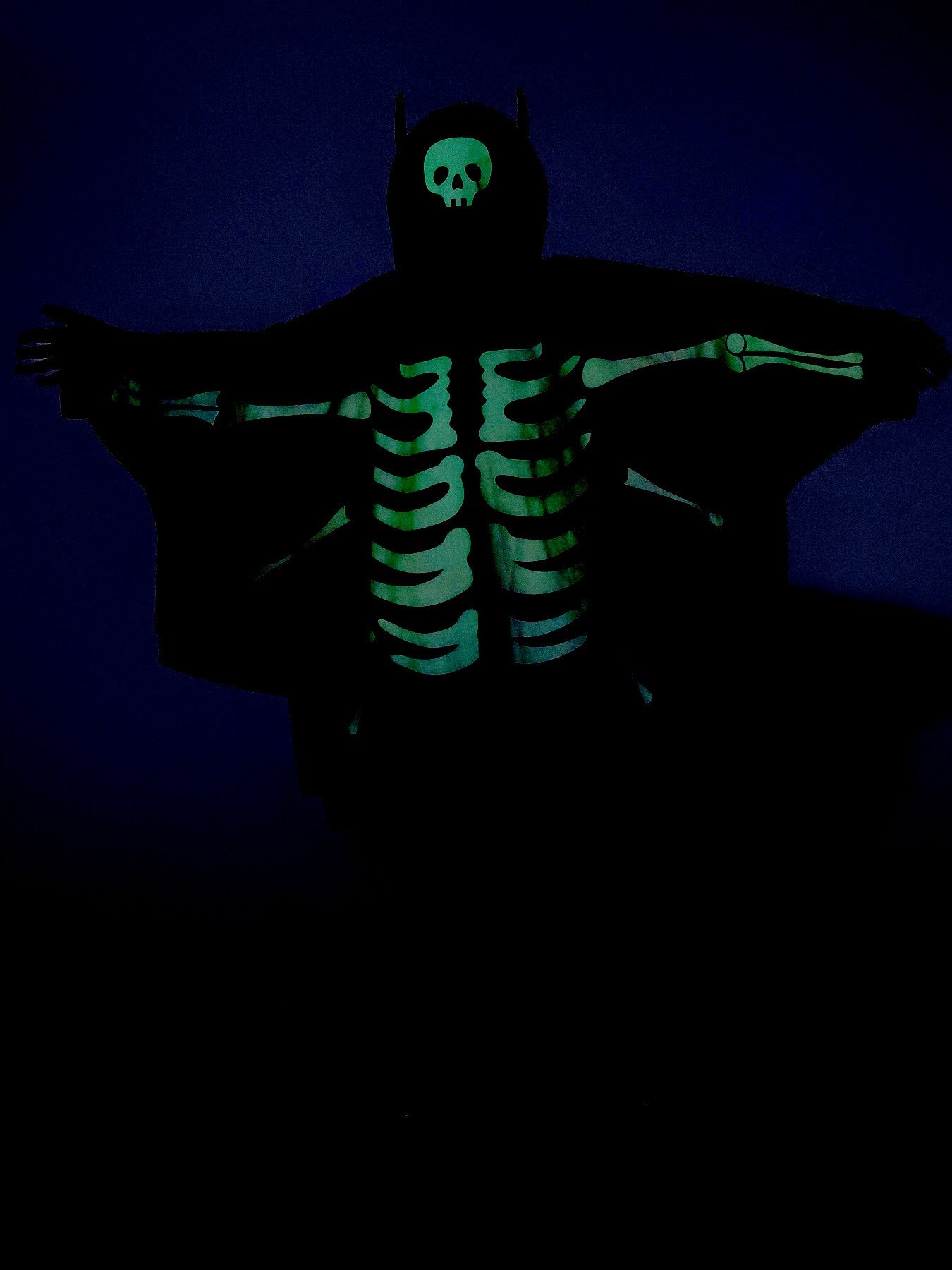 Boys Luminous Ghost Bat Cosplay Cape Horror Themed Party Outfit For Kids Halloween Costumes