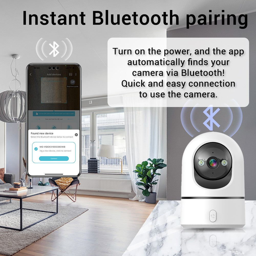 O-Kam Pro 5MP 2.4G/5G WiFi Indoor Baby Monitor Security Camera | One-Touch Call | Color Night Vision | Human Tracking | 355° PTZ