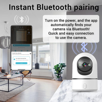 O-Kam Pro 5MP 2.4G/5G WiFi Indoor Baby Monitor Security Camera | One-Touch Call | Color Night Vision | Human Tracking | 355° PTZ