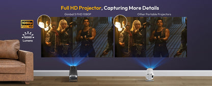 XGODY 4K Mini 12000 Lumens LED Projector 5G WiFi Bluetooth Android Beamer Home Theater