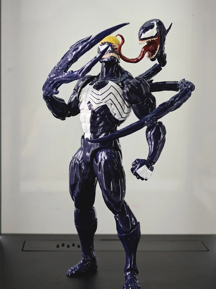 In stock NEW Mess Toys Venom Lethal Neighbor Spider Man Symbiotic Black Suit Messtoys Spiderman Anime Action Figure Model toys