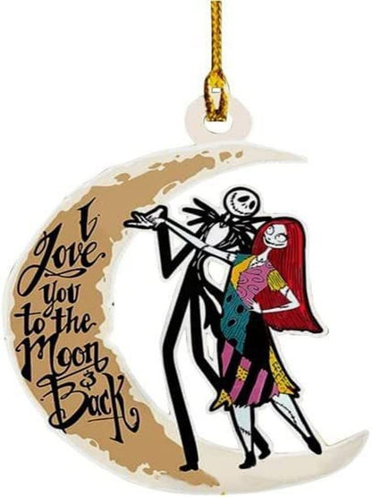 Disney Anime O Estranho Mundo de Jack Jack Skellington Decoração de Carro Árvore de Natal Desenho Animado Moda Tendência Pingente Presentes