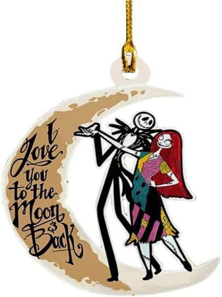 Disney Anime O Estranho Mundo de Jack Jack Skellington Decoração de Carro Árvore de Natal Desenho Animado Moda Tendência Pingente Presentes