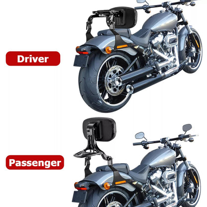 For Harley Fat Boy Breakout FXBR FLFB FXBRS FLFBS 2018-2025 Motorcycle Backrest Accessories Passenger Driver Folding Sissy Bar