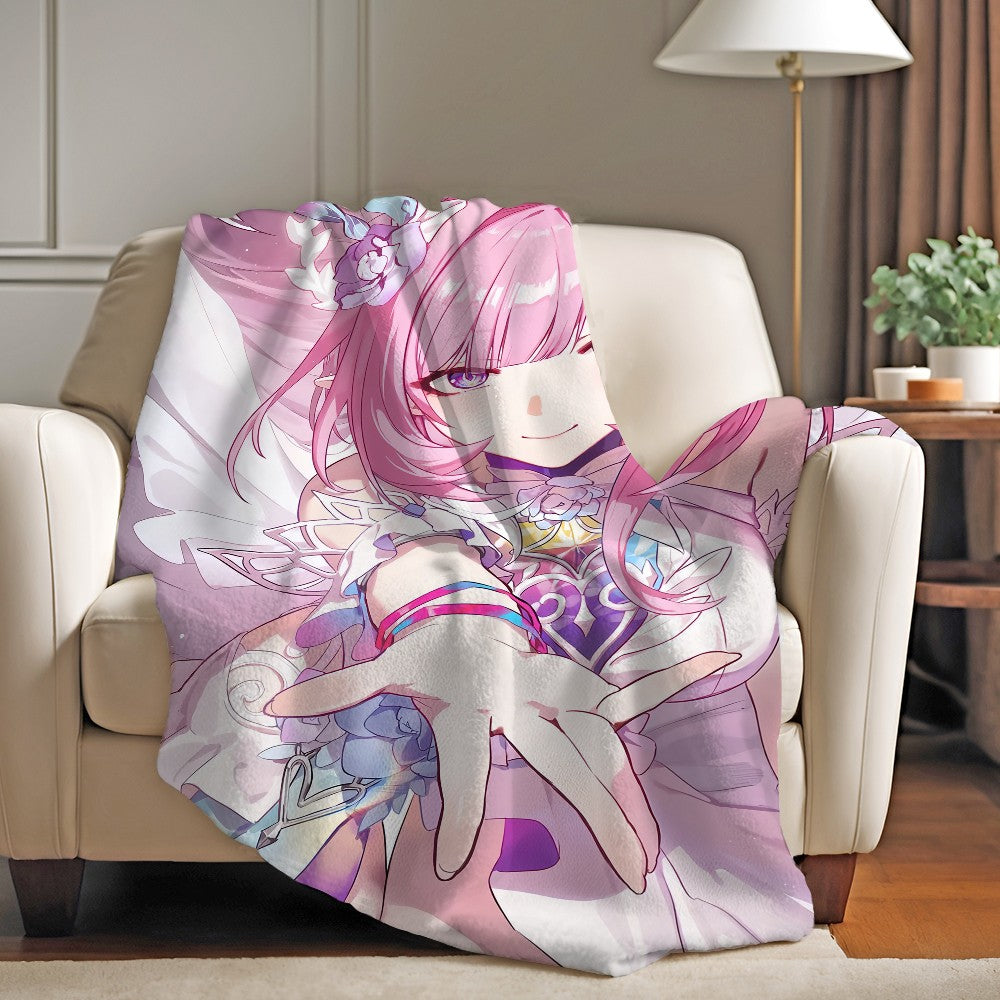 Game Honkai Star Rail Cyrene Blanket Soft and Skin Friendly For Couch Bed Napping Bedspread All Seasons Comforter