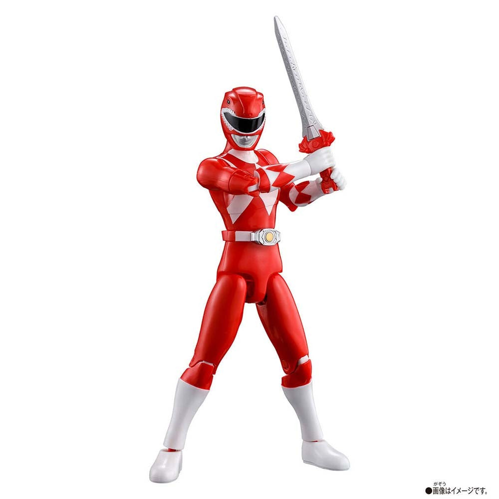 Em estoque, original Bandai Action Hero Super Sentai Power Rangers Coleção Red Rangers Bonecos de Ação Modelo Brinquedo Presente