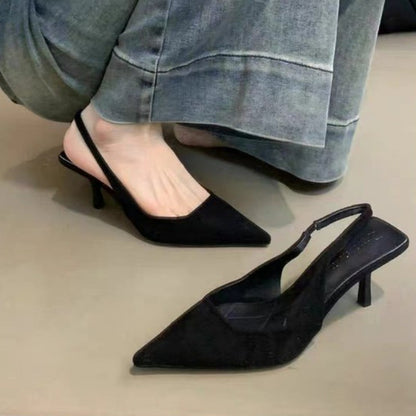 Sandália Feminina de Salto Alto Agulha Bico Fino, Sexy e Elegante, Perfeita para Qualquer Ocasião