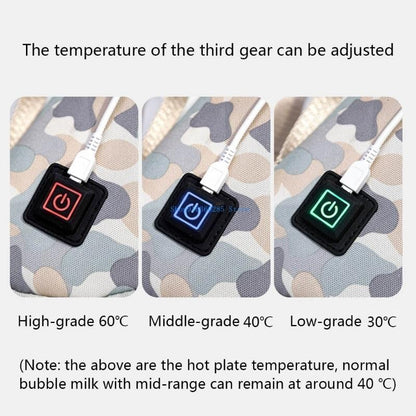 K9FF Adjustable Temperature Control Breast Milk Heater Bag Portable USB Baby Bottle Warmer 5V 2A Heating Travel Milk Warmer