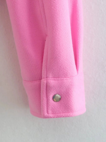 HH Jackets For Womens Autumn Fashion Solid Front Pockets Button Long Sleeve Jacket Elegant Woman Casual Outerwear Coat