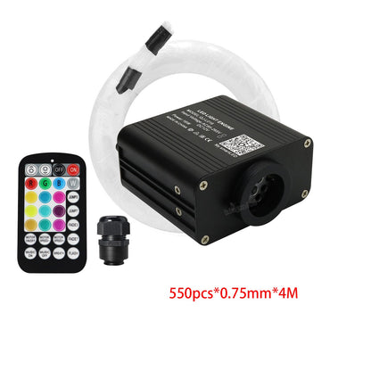 New 16W Twinkle RGBW Fiber Optic Star Ceiling Lights Kit Smart APP Sound Control LED Engine for Car Starry Sky Fiber Optic Light