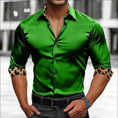Spring summer Autumn Winter formal men's long-sleeved shirt Luxury wrinkle-proof non-ironing solid color business casual bu