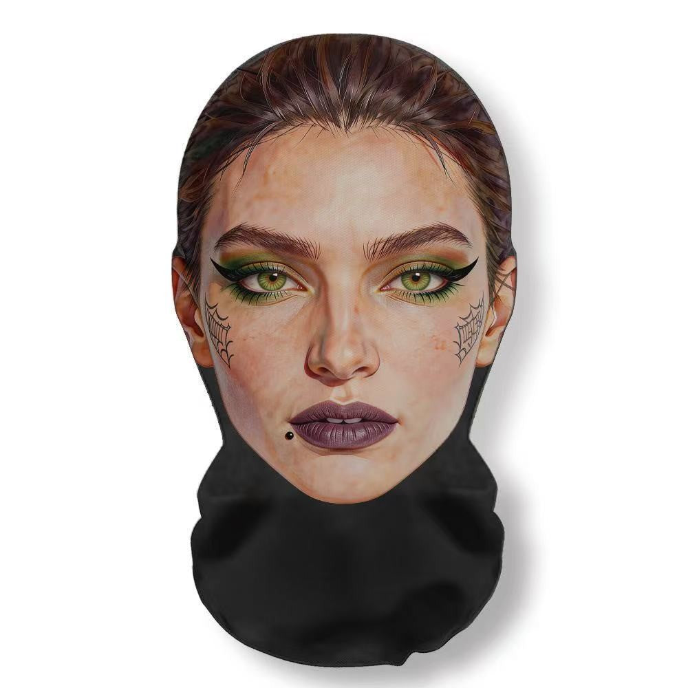 Realistic 3D Horror Skull Zombie Full Face Mask Breathable Mesh Headgear Cosplay Prop for Halloween Party Prank Carnival Costume