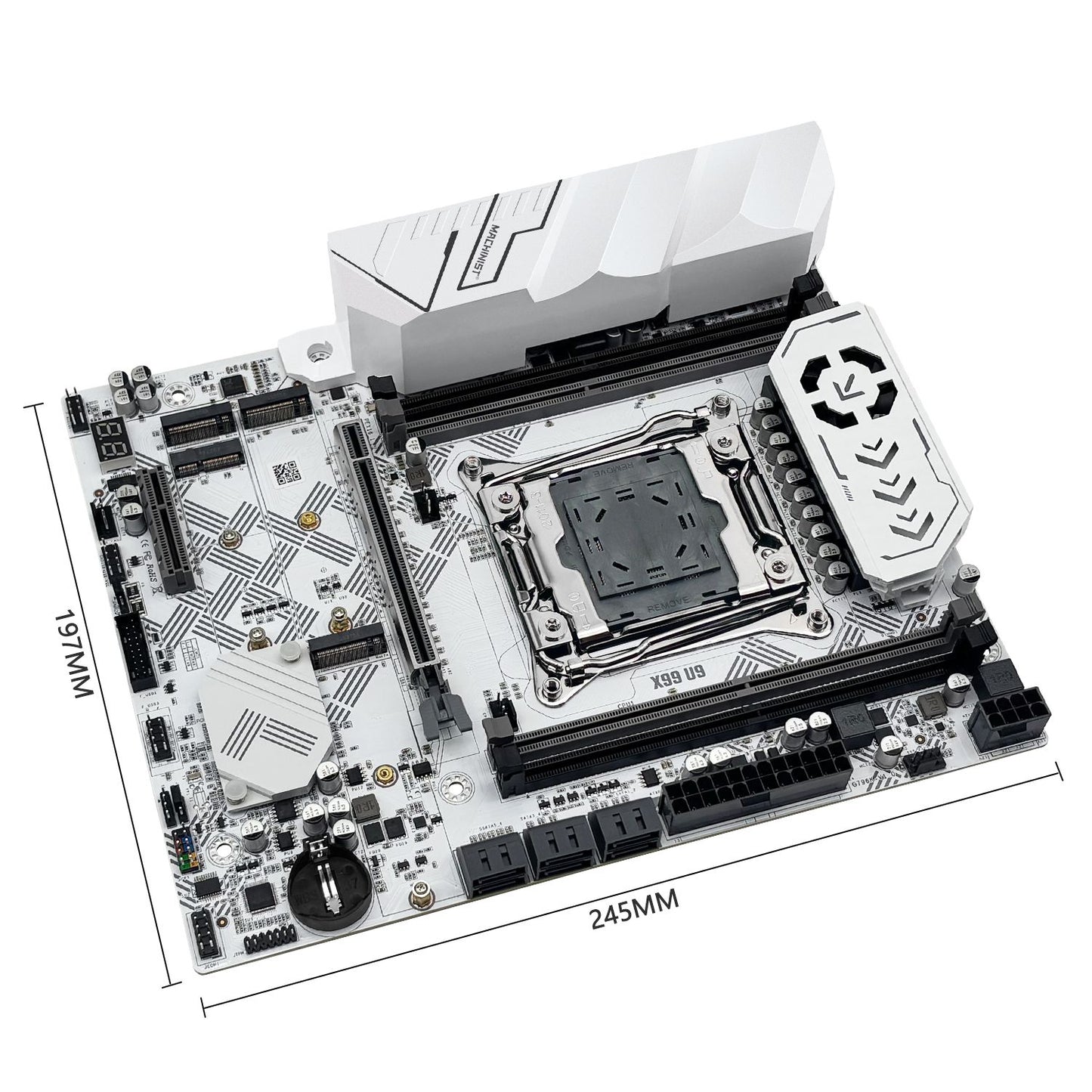 MACHINIST X99 U9 Motherboard C612 chip Support DDR4 RAM Four channels LGA2011-3 CPU With TPM and M.2 slot White Armored USB3.0