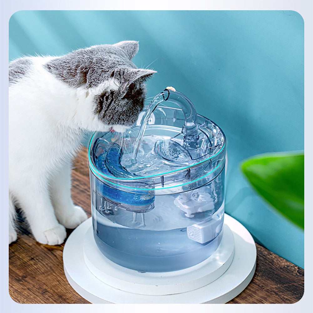 Bebedouro automático para gatos com sensor, torneira e fonte, dispensador de água transparente de plástico de grau alimentício para cães e gatos de estimação com sensor de bebedouro