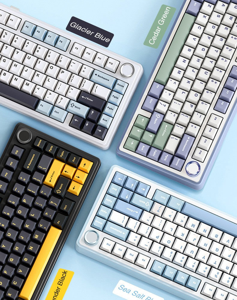 Teclado Mecânico AULA F75 Com Fio/Sem Fio 2.4G/Bluetooth RGB PBT Layout 75% Perfil OEM Gasket Personalizado Teclado Gamer de PC