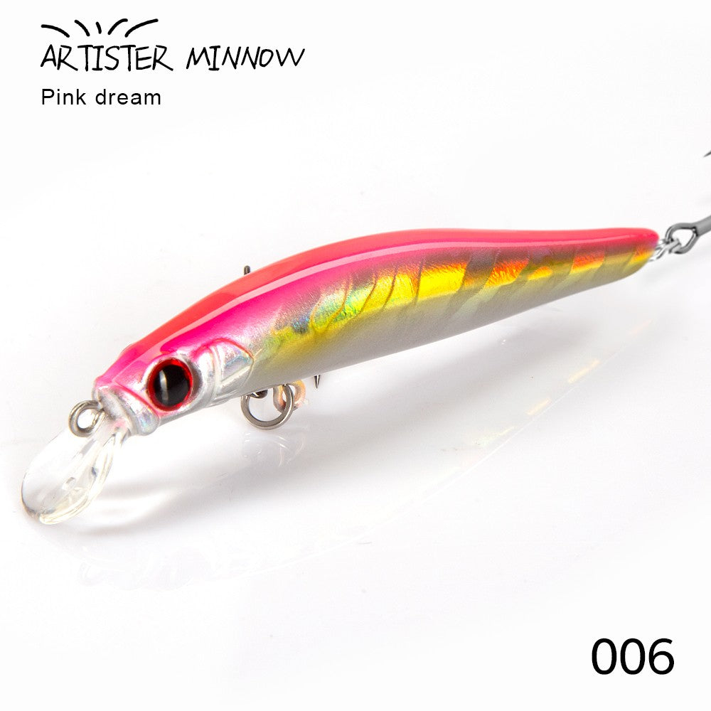 Isca de Pesca de Truta Hunthouse Isca Rígida Sinking Jerkbait 70/80/105mm 7/8.5/18.5g Artist Minnow Isca de Pesca Marinha Twitch Para Robalo