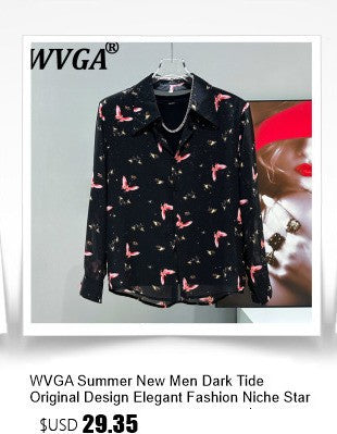 WVGA Spring Autumn New Men Y2K Dark Techwear Gothic Chain Design Blazer Punk Rock Heavy Beaded Niche Chic Casual Suit-Coat W8497