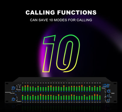 EQ31SUB Digital Equalizer 31 Stage Tuner Professional Stage Performance Noise Reduction Audio Processing