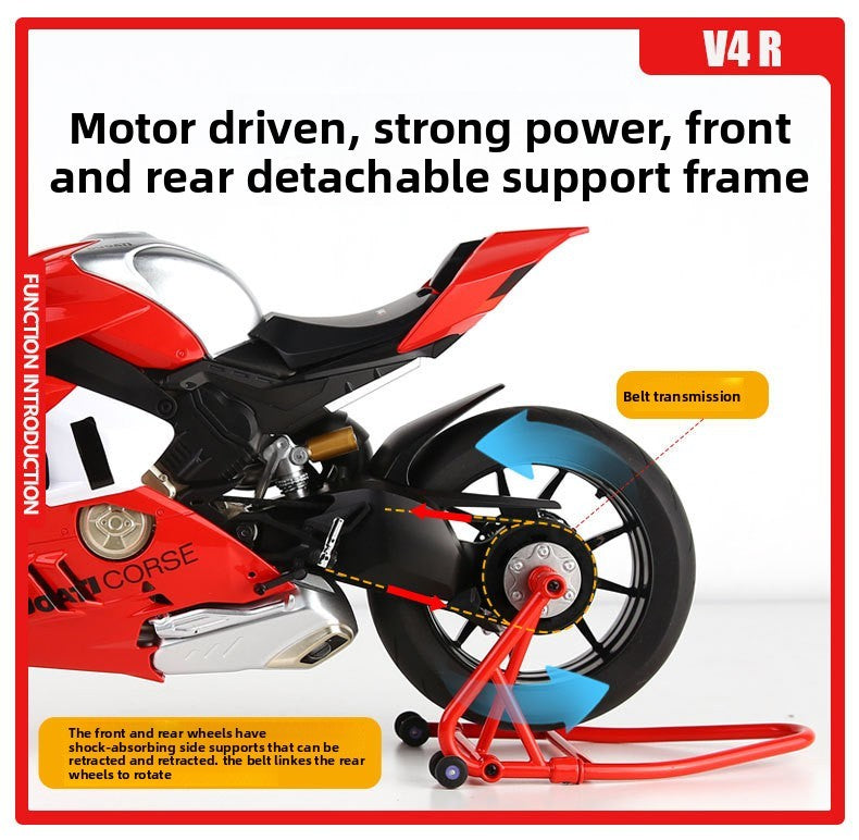 Simulação Liga 1:6 Ducati V4S Modelo de Motocicleta de Corrida Diecast Liga de Moto Brinquedo Coleção Miniatura Carro Decoração de Casa