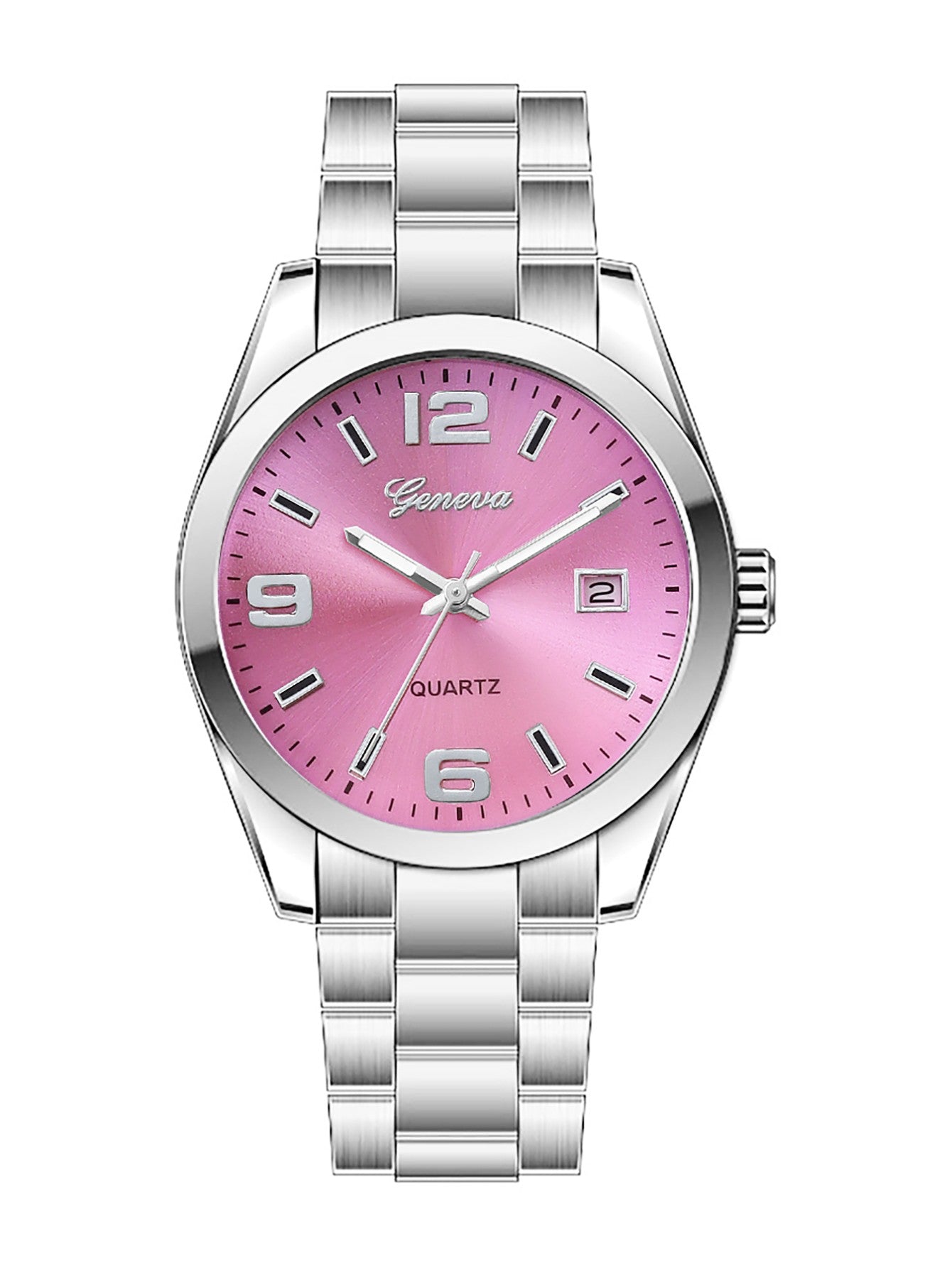 Ladies Quartz Watch Steel Band Design with Calendar Feature Daily Fashion Accessory Birthday Gift without Box