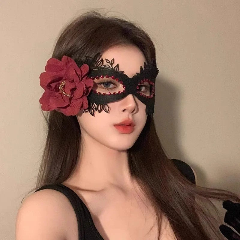 Halloween Black Half Face Mask Girl Eye Mask Lace Mask Party Masquerade Party Dress Up