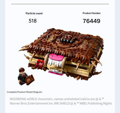 LEGO blocos de montar montam livro de monstros mordedores Harry Potter 76449 para meninos e meninas, brinquedos infantis, presentes de Natal