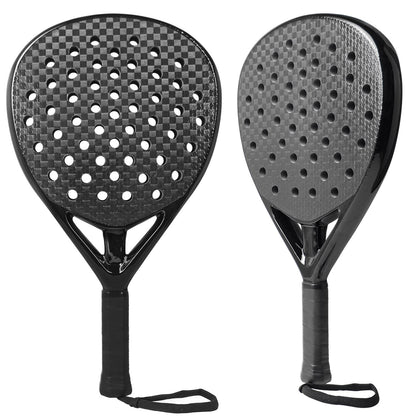 Raquetes de Padel de Carbono Profissionais 3K/12K para Homens, Superfície Áspera com Núcleo de Espuma de Memória Macia em EVA para Treinamento
