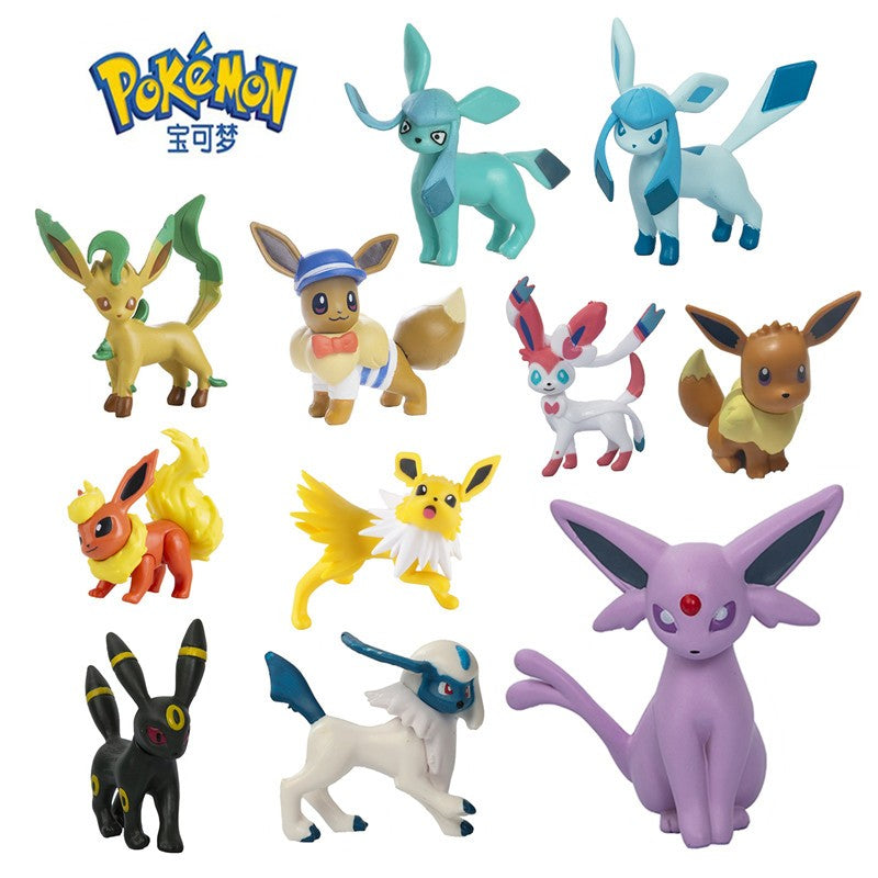 Pokemon Anime Figura Pikachu Sol Elfo Eevee Gengar Monstruo de Bolso Desenhos Animados Figura Modelo Brinquedo de Ação Presente para Crianças Comprar em grande quantidade