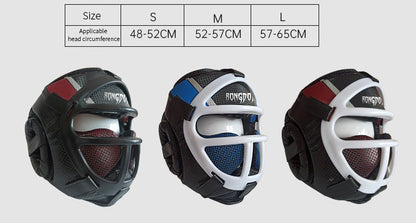 Capacete Sanda Máscara Facial Removível Proteção Espessa Capacete de Taekwondo para Adultos e Crianças Protetor de Cabeça de Boxe Equipamento de Proteção para Artes Marciais