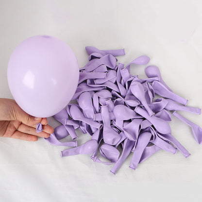 50PCS Macaron Pink Purple Metallic Confetti Balloons Set - Wedding Birthday Party Decorations for Indoor Outdoor Celebration