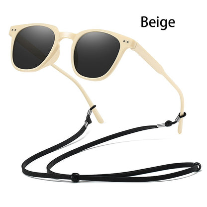 Fashion Small round Sunglasses Gradient Pink Lenses Classic Unisex Powder Blusher with Metal Nail Decoration for Women And Men