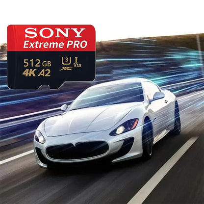 Cartão Micro TF SD SONY Capacidade Real 1TB 512GB 256GB Cartão de Memória SD Alta Velocidade Cartão De Memória 128GB Para Celular PC Sony Lenovo