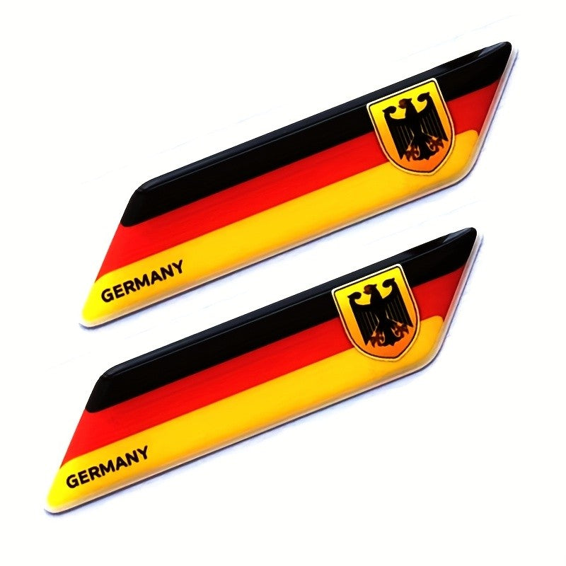 2 unidades Alemanha Bandeira Alemã Edição Limitada Esportiva Decalques Bandeira da Alemanha Emblemas Distintivos Decalque para Para-lamas Moto Carro Caminhão Bicicleta