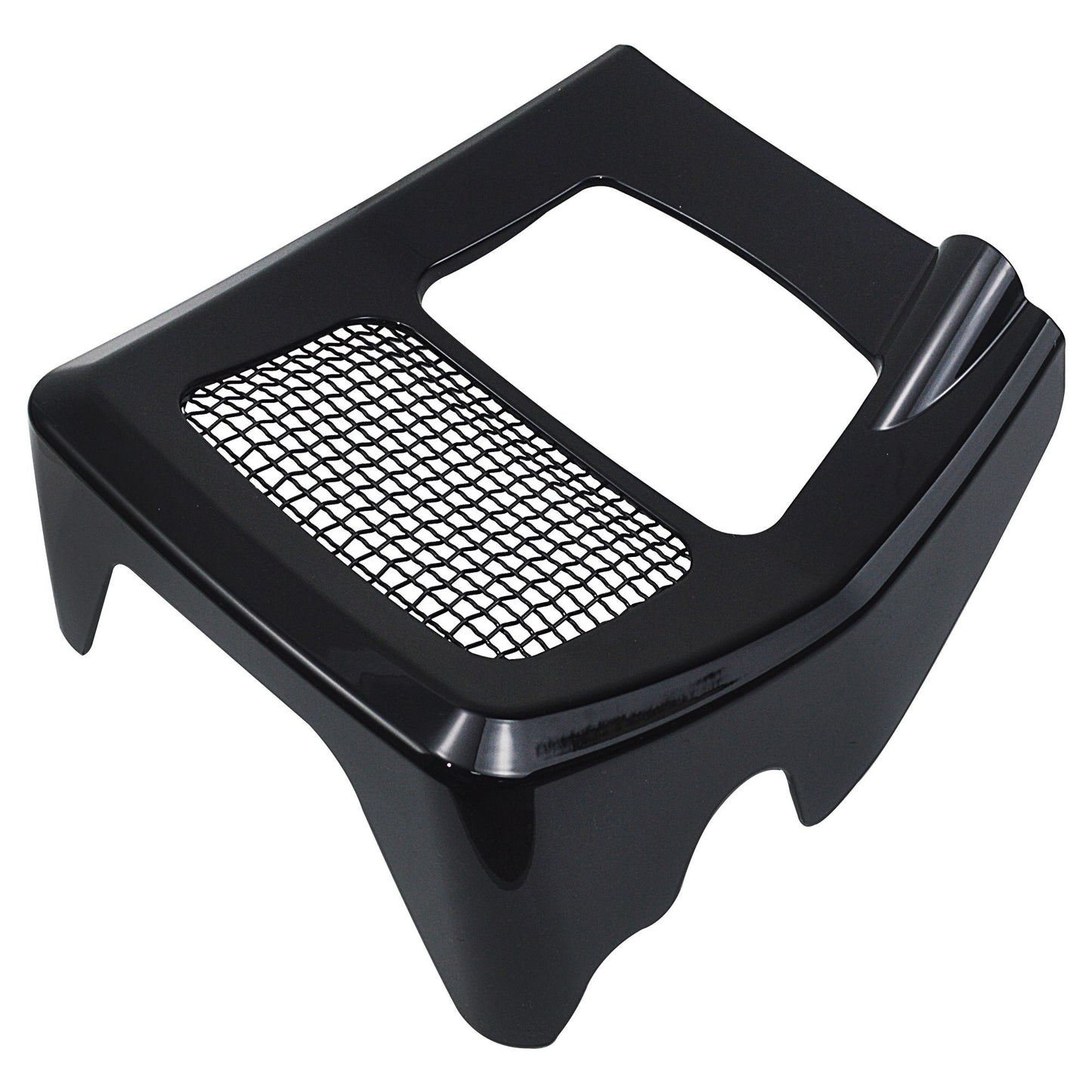 Carenagem de Moto Spoilers Dianteiros Capa de Radiador Queixo para Harley Road King Electra Street Glide FLHR FLTRX 17-2025 Preto Brilhante