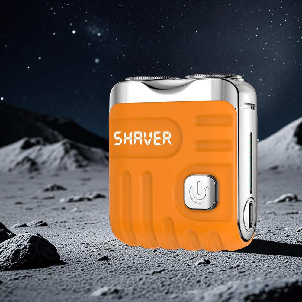 Mini Shaver On-The-Go, Portable Electric Shaver for Men, Dry Shave, USB-C?IPX7 Waterproof Easy Cleaning, Battery Indicator