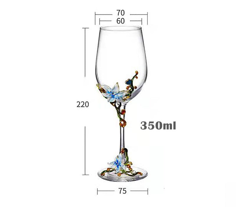 Taças de Cristal Criativas com Esmalte para Champagne Conjunto de Taças de Luxo Taças de Vinho Taça Vintage para Beber