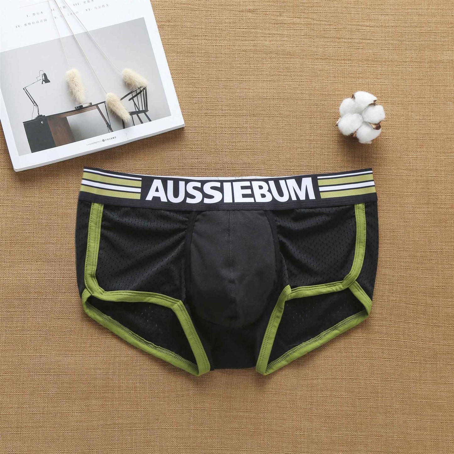 Men's boxers pure cotton mesh fashionable youth underwear student underpants