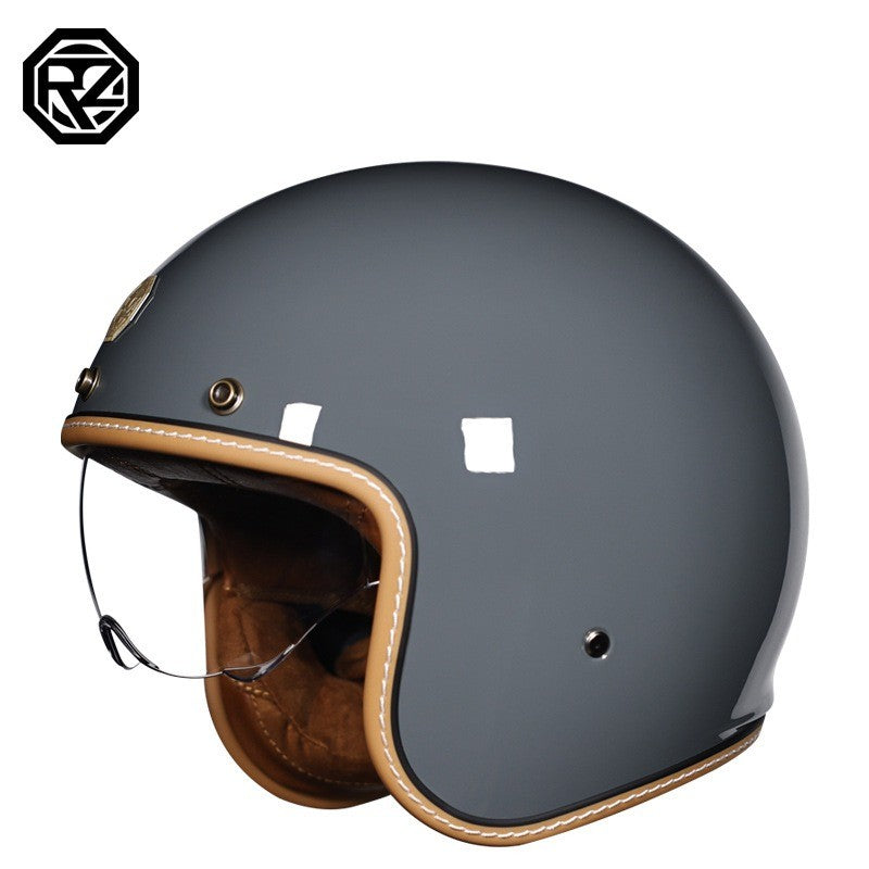 Retro Half Helmet for Motorcycle & Electric Vehicle - Unisex Universal Fit with Personalized Designs