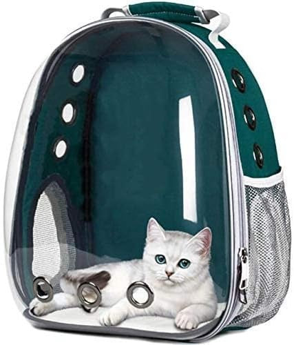 Mochila Transparente Cápsula Espacial para Transporte de Gatos e Pequenos Animais de Estimação, Filhotes, Gatinhos, Pássaros, Respirável para Viagem